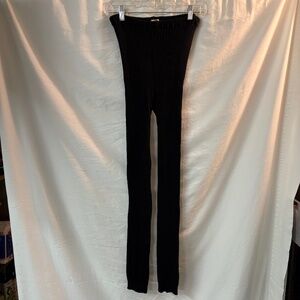 EUC 100% Wool Black Knit Leggings, Sz L